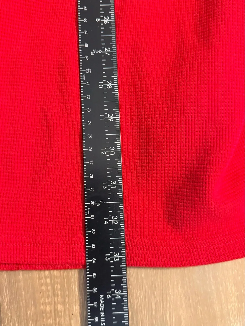 Polo Ralph Lauren Red Waffle Knit Thermal Long Sleeve Sleepwear Shirt